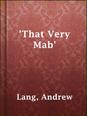 cover image of 'That Very Mab'